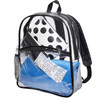Clear Stadium Backpack with stuff in it to show size