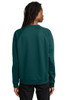 A green Allmade® Unisex Organic CVC Fleece Crewneck Sweatshirt on a model facing back