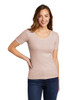 District® Women's VIT™ Rib Scoop Neck Tee model front