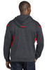 Sport-Tek® Tech Fleece Colorblock Hooded Sweatshirt model back