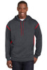 Sport-Tek® Tech Fleece Colorblock Hooded Sweatshirt model front