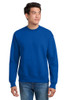Hanes® Ultimate Cotton® - Crewneck Sweatshirt in model in blue