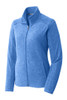 Port Authority® Women's Heather Microfleece Full-Zip Jacket front