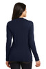 Port Authority® women’s cozy cardigan with spandex blend, extended length sleeves, and tailored fit for all-day comfort.