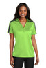 Port Authority Silk Touch Performance Colorblock Women's Polo model front view