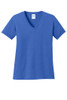 Port & Company® Women's Core Cotton V-Neck Tee Back