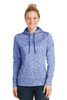 Sport-Tek® Women's PosiCharge® Electric Heather Fleece Hooded Pullover model front