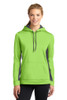 Sport-Tek® Women's Sport-Wick® Fleece Colorblock Hooded Pullover model front