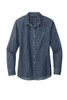 Women's denim long sleeve port authority shirt front view