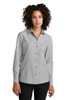 Mercer+Mettle® Women's Long Sleeve Stretch Woven Shirt model front
