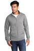 Port & Co full zip cadet fleece sweatshirt model front view