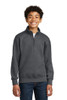 Port & Company® Youth Core Fleece 1/4-Zip Pullover Sweatshirt model front