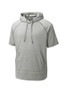 Sport-Tek ® PosiCharge ® Tri-Blend Wicking Fleece Short Sleeve Hooded Pullover front