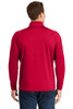 red back on model Sport-Tek® Sport-Wick® Stretch 1/4-Zip Pullover