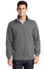 Tall Sport-Tek® Tall 1/4-Zip Sweatshirt in grey on model 