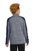 Sport-Tek ® Youth PosiCharge ® Electric Heather Colorblock 1/4-Zip Pullover model back