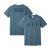 463 Foundation Tee Steel Blue Front and Back