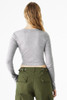 Bella+Canvas Micro Rib Women's Long Sleeve Baby Tee model back view