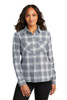 Port Authority® Women's Plaid Flannel Shirt model front
