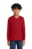 Next Level Apparel® Youth Cotton Long Sleeve Tee model front