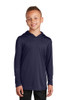 Youth Sport-Tek Competitor hoodie model front view 