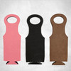 Three laserable leatherette wine bags in matching color, lined up to show consistent style and material detail