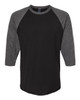 Tultex Style 245 - Black/ Heather Charcoal - Front View