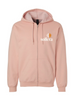 Sollera Full-Zip Sweatshirt Dusty Rose with White Image