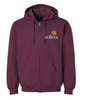Sollera Full-Zip Sweatshirt Maroon with Colored Image