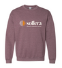 Sollera Crewneck Heather Dark Maroon with White Image