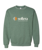 Sollera Crewneck Heather Dark Green with White Image