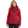 Red / Black Front of the Port Authority® Women's Vortex Waterproof 3-in-1 Jacket