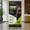 retractable banner stand trade show display Fargo