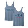 463 Foundation Womens Tank Faded Denim Back Tagline