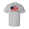 Kratz Family Outdoors Red White & Blue Tee Light Steel Back