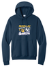 McKinley Elementary Port & Co Adult Hooded Sweatshirt Cat Navy