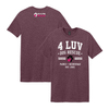 4 Luv of Dog Athletic Tee Heather Maroon