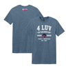 4 Luv of Dog Athletic Tee Heather Indigo