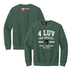 4 Luv of Dog Athletic Crewneck Heather Dark Green