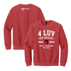 4 Luv of Dog Athletic Crewneck Heather Dark Scarlet