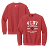 4 Luv of Dog Athletic Crewneck Heather Scarlet Red