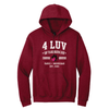 4 Luv of Dog Athletic Hoodie Antique Cherry Red