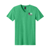 4 Luv of Dog Logo V-Neck Tee Heather Irish Green