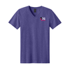 4 Luv of Dog Logo V-Neck Tee Heather Purple