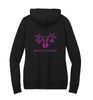 Plants for Patients Zip-Up Hoodie Black Uterus