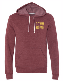 Metallic Lettering Current Color Hoodie for Down Home