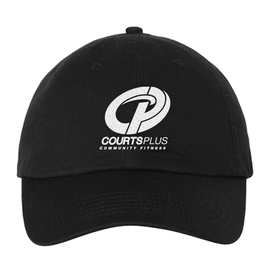 Courts Plus Embroidered Dad Cap Black