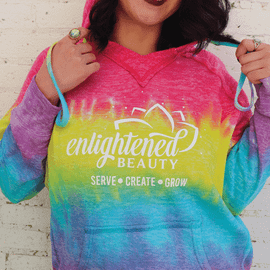 V-notch hooded sweatshirt with raw-edge raglan sleeves.