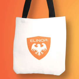 Tote bag with 14" x 15" dimensions, perfect for carrying everyday essentials.