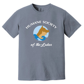 Humane Society of the Lakes Logo Tee Blue Jean